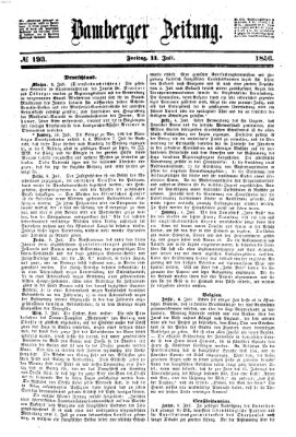 Bamberger Zeitung Freitag 11. Juli 1856