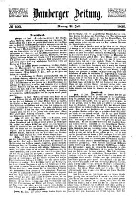 Bamberger Zeitung Montag 21. Juli 1856