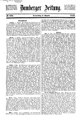 Bamberger Zeitung Donnerstag 7. August 1856
