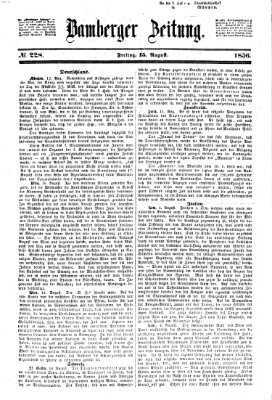 Bamberger Zeitung Freitag 15. August 1856