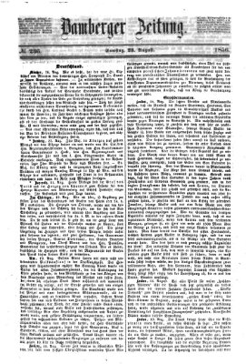 Bamberger Zeitung Samstag 23. August 1856