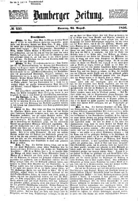 Bamberger Zeitung Sonntag 24. August 1856