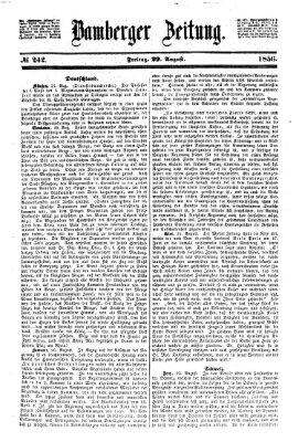 Bamberger Zeitung Freitag 29. August 1856