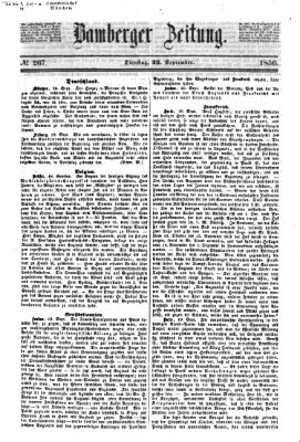 Bamberger Zeitung Dienstag 23. September 1856