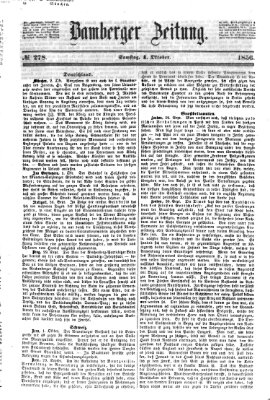 Bamberger Zeitung Samstag 4. Oktober 1856