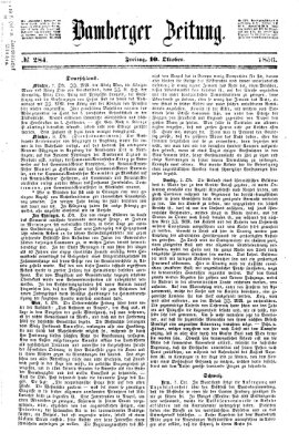 Bamberger Zeitung Freitag 10. Oktober 1856