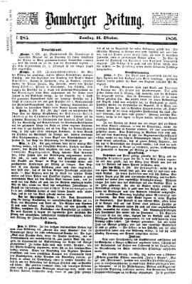 Bamberger Zeitung Samstag 11. Oktober 1856