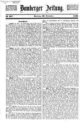 Bamberger Zeitung Sonntag 23. November 1856