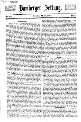Bamberger Zeitung Sonntag 21. Dezember 1856