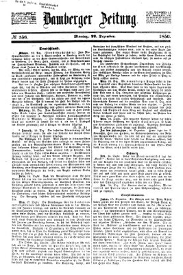 Bamberger Zeitung Montag 22. Dezember 1856
