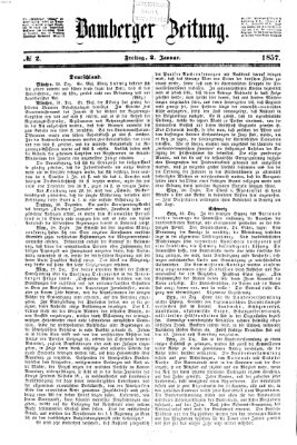 Bamberger Zeitung Freitag 2. Januar 1857