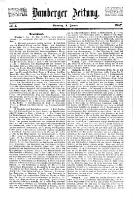 Bamberger Zeitung Sonntag 4. Januar 1857