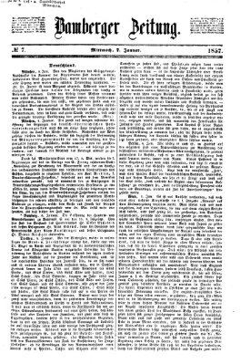 Bamberger Zeitung Mittwoch 7. Januar 1857