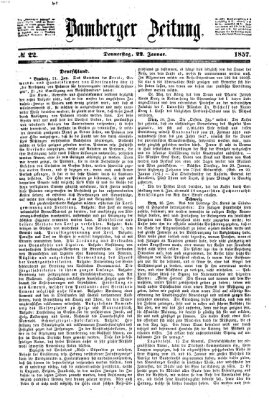 Bamberger Zeitung Donnerstag 22. Januar 1857