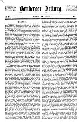 Bamberger Zeitung Samstag 24. Januar 1857