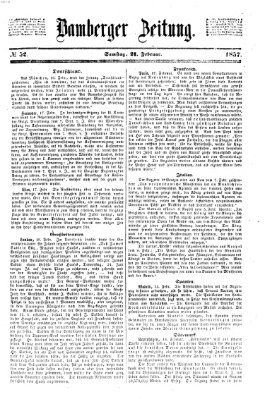 Bamberger Zeitung Samstag 21. Februar 1857