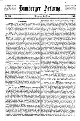 Bamberger Zeitung Mittwoch 4. März 1857