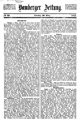 Bamberger Zeitung Dienstag 10. März 1857