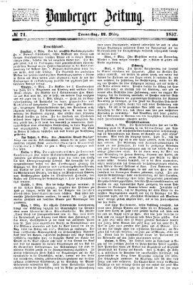 Bamberger Zeitung Donnerstag 12. März 1857