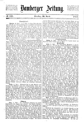 Bamberger Zeitung Dienstag 21. April 1857