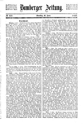 Bamberger Zeitung Samstag 6. Juni 1857