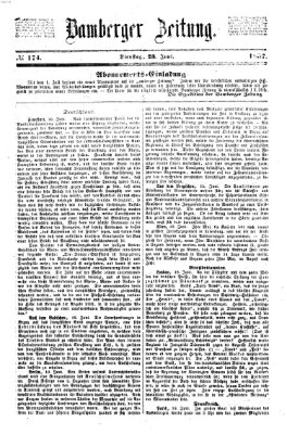 Bamberger Zeitung Dienstag 23. Juni 1857