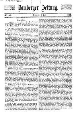 Bamberger Zeitung Mittwoch 1. Juli 1857