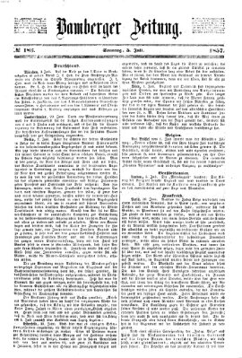 Bamberger Zeitung Sonntag 5. Juli 1857
