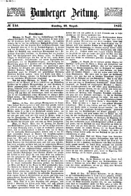 Bamberger Zeitung Samstag 22. August 1857