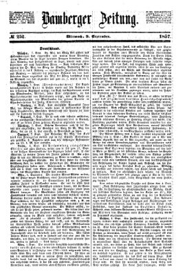 Bamberger Zeitung Mittwoch 9. September 1857