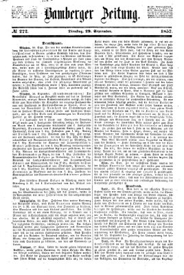 Bamberger Zeitung Dienstag 29. September 1857