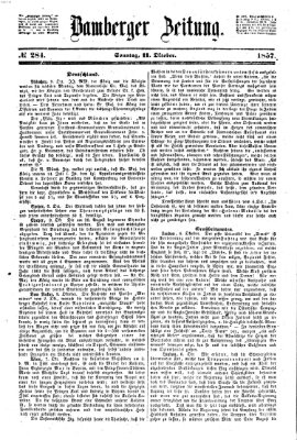 Bamberger Zeitung Sonntag 11. Oktober 1857