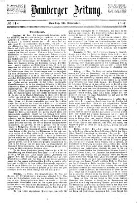 Bamberger Zeitung Samstag 14. November 1857