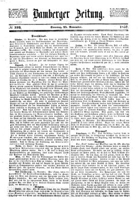 Bamberger Zeitung Sonntag 15. November 1857