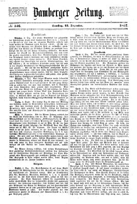 Bamberger Zeitung Samstag 12. Dezember 1857
