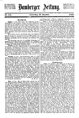 Bamberger Zeitung Donnerstag 17. Dezember 1857