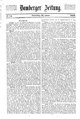 Bamberger Zeitung Donnerstag 14. Januar 1858