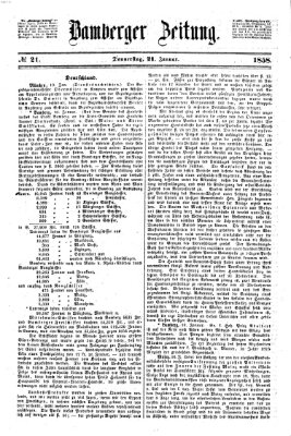 Bamberger Zeitung Donnerstag 21. Januar 1858