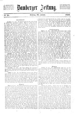 Bamberger Zeitung Montag 25. Januar 1858
