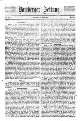 Bamberger Zeitung Freitag 5. Februar 1858