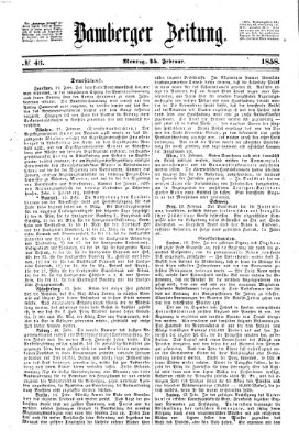 Bamberger Zeitung Montag 15. Februar 1858