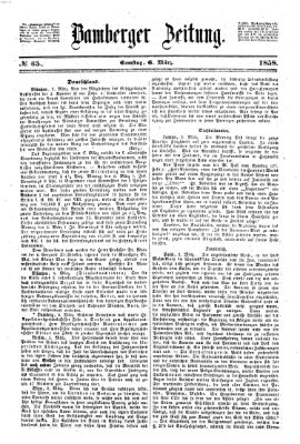 Bamberger Zeitung Samstag 6. März 1858