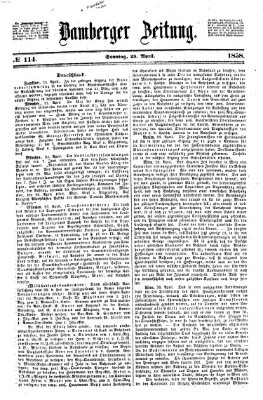 Bamberger Zeitung Sonntag 25. April 1858
