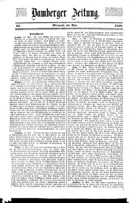 Bamberger Zeitung Mittwoch 26. Mai 1858