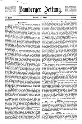Bamberger Zeitung Freitag 11. Juni 1858