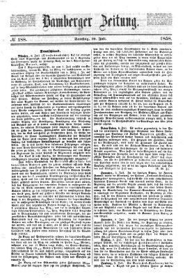 Bamberger Zeitung Samstag 10. Juli 1858