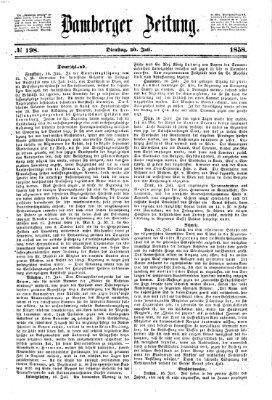 Bamberger Zeitung Dienstag 20. Juli 1858