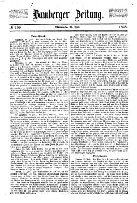 Bamberger Zeitung Mittwoch 21. Juli 1858