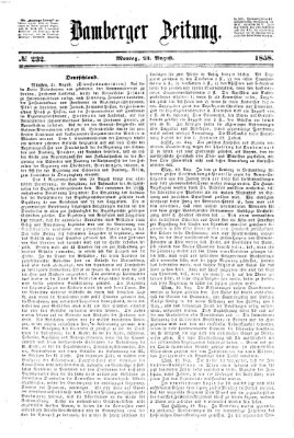 Bamberger Zeitung Montag 23. August 1858