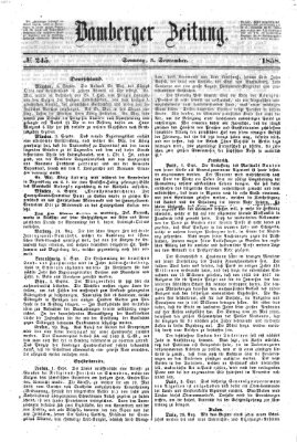Bamberger Zeitung Sonntag 5. September 1858